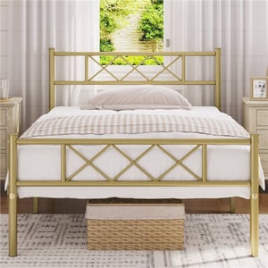 Sturdy Twin XL Metal Bed Frame with Storage and Scratch-Resistant Finish product image