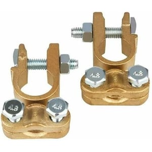 Brass Battery Terminal Connectors (Gold) for Top Post Battery Protection product image