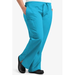 Teal Butter-Soft Scrub Pants with Drawstring and Pockets product image