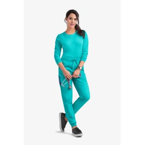 Teal Scrub Jogger Pants with Cargo Pockets product image