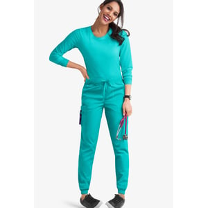 Teal Scrub Jogger Pants with Cargo Pockets product image
