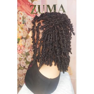 12-inch Butterfly Locs Wig with Customizable Colors and Full Lace Option product image