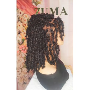 12-inch Butterfly Locs Wig with Customizable Colors and Full Lace Option product image