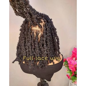 12-inch Butterfly Locs Wig with Customizable Colors and Full Lace Option product image