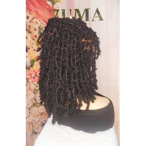 12-inch Butterfly Locs Wig with Customizable Colors and Full Lace Option product image