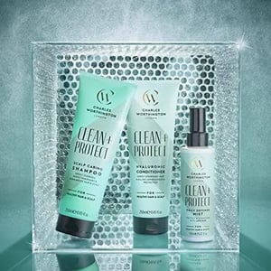 Charles Worthington Clean and Protect Daily Defence Mist: Antibacterial Hyaluronic Acid, UV & Heat Protection, Hydrates Hair product image