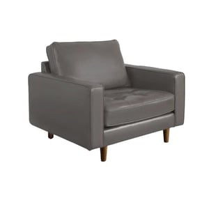 Comfortable Leather Armchair with Tufted Design product image