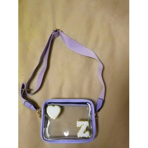 Clear Stadium Bag with Silk Scarf and Adjustable Strap for Concerts and Games product image