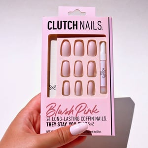 Blush Pink Coffin Press-On Nails by Clutch Nails - 24ct product image