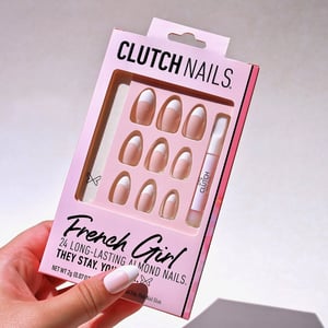 Classic White French Tip Press-On Nails by Clutch Nails - 24ct product image