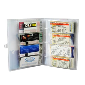 Concert Ticket and Sticker Pocket Protectors for Mini Binders, 20 Pages with 4 Pockets Each product image