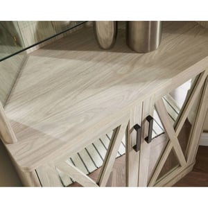 Elegant Mirrored Corner Bar Cabinet with Adjustable Shelves product image