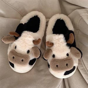 Cozy Cow Plush Slippers for Comfort and Fun product image