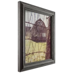 Blue Wood Picture Frame with White Mat, 24x36 Inches product image