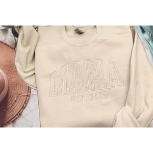 Custom Embroidered Mama Sweatshirt product image