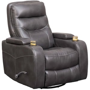 Comfortable Gray Swivel Recliner with Cupholders for TV Relaxation product image