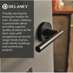 Delaney Contemporary Single Cylinder Deadbolt for Bedroom Doors product image