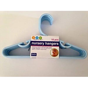 White Nursery Hangers for Newborn to Toddler Clothing (10-pack) product image