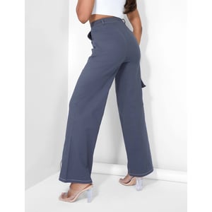 Stylish Grey Cargo Pants with Contrast Stitching product image