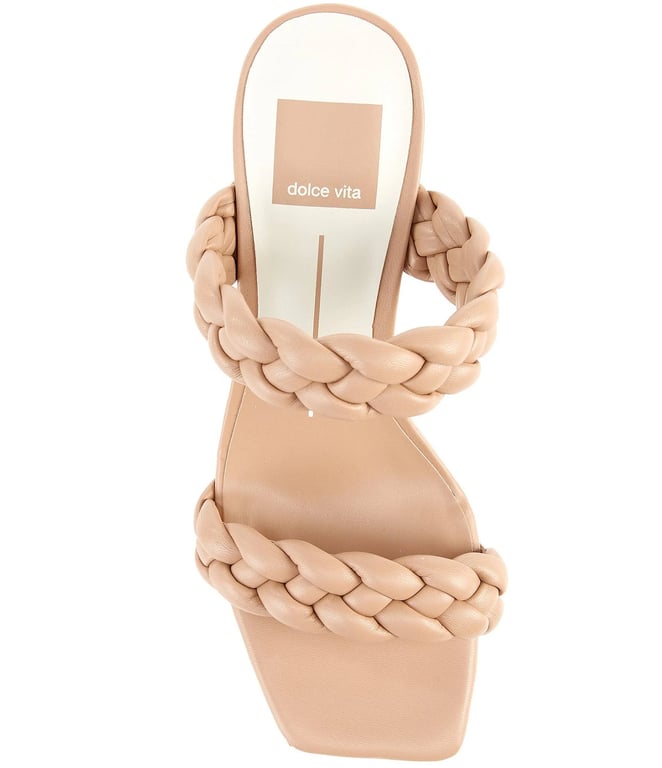 Braided Block Heel Sandals for Women in Ivory product image