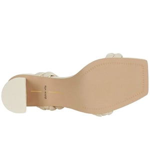 Stylish Braided Block Heel Sandals in Ivory product image