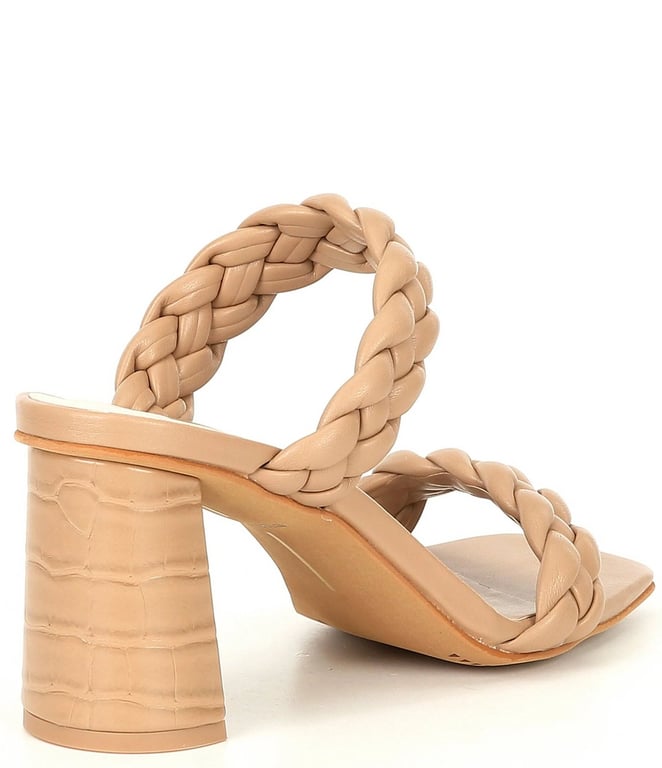 Ivory Braided Block Heel Sandals Size 5.5 product image