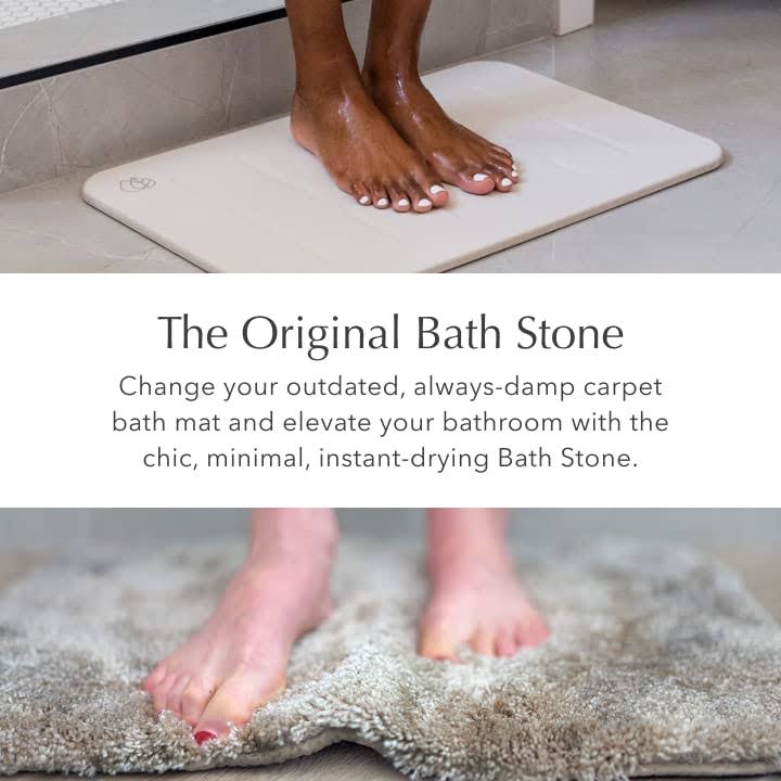  WICOLO Stone Bath Mat, Quick Dry & Non-Slip