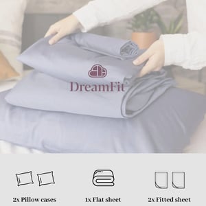 DreamFit Bamboo Sheet Set with Corner Straps for Split King Bed product image