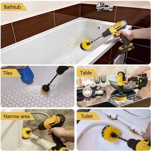 Powerful Drill Brush Attachment for Cleaning Wheel, Tire, Glass, and Windows product image