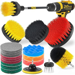 20-Piece Drill Brush Attachment Set for Scrubbing and Cleaning product image