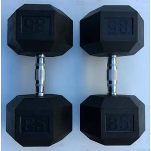 Commercial Grade Rubber Coated Hex Dumbbell Set (85lbs) product image