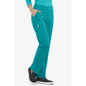 Teal Scrub Pants for Women with Easy Stretch and 5 Pockets product image