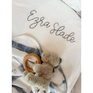 Personalized Embroidered Bassinet Sheet for Hospital and Home Use product image