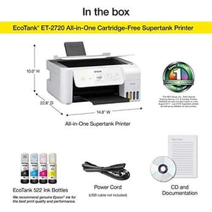 Epson EcoTank ET-2720: Wireless All-in-One Supertank Printer for Cartridge-Free Home Printing product image