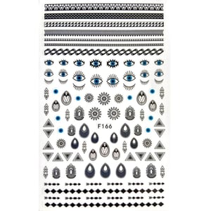 Geometric Evil Eye Nail Decals for Salon-Quality Manicure product image