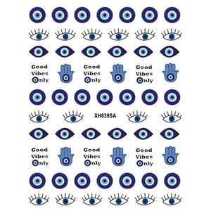 Evil Eye Nail Art Decals with Hamsa Hand Symbols product image