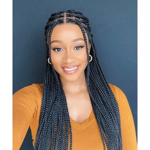 Natural-Looking 36-inch Knotless Braids Wig for a Stunning Transformation product image