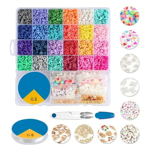 6mm Clay Beads Kit with 24 Colors for DIY Jewelry Making product image