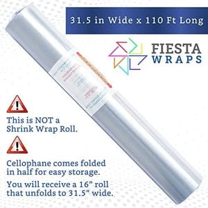 Clear Cellophane Wrap Roll for Gift Wrapping and Basket Wrapping product image