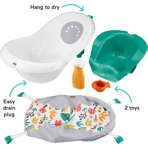 Fisher-Price 4-in-1 Convertible Baby Bath Tub with Sling and Seat product image