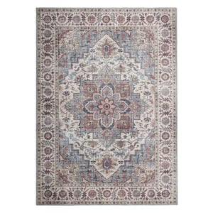 Blue Medallion Chenille Rug, 5x7 product image