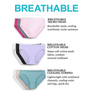 Breathable and Cooling Stripes Hipster Underwear for Women product image
