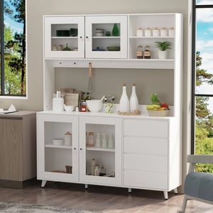 Stylish Microwave Cabinet with Storage and Drawers product image