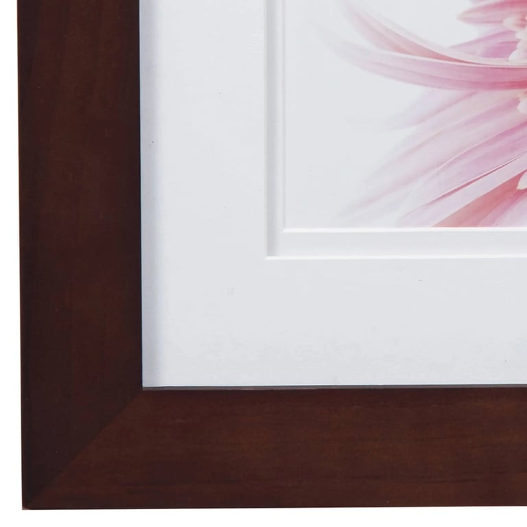 Wide Walnut Frame with Double Mat for 5x5 Image product image