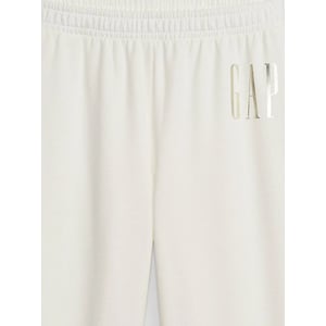 Women's Comfortable White Gap Logo Sweatpants with Straight Leg product image
