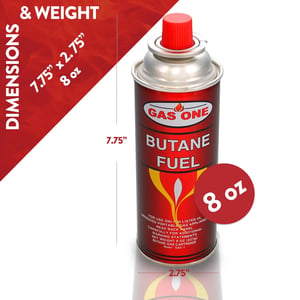 Easy-to-Install 8 oz Butane Canisters for Camping Stoves (12 Pack) product image
