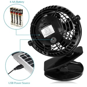 Portable Battery-Operated Stroller Fan with Clip product image