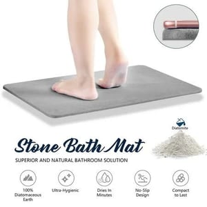 Absorbent Diatomaceous Earth Stone Bath Mat for Safe and Comfortable Bathing Experience product image