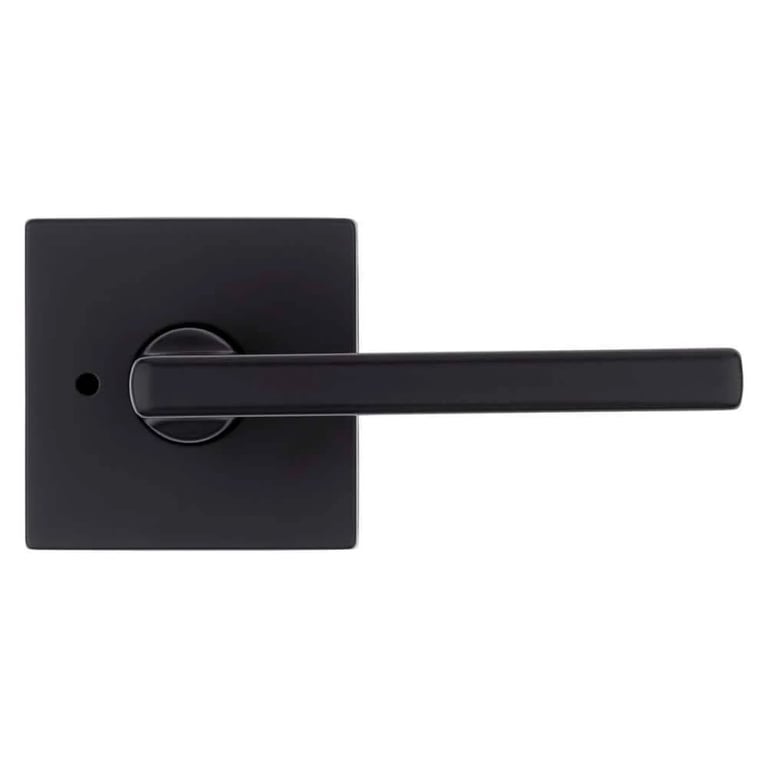 Matte Black Bedroom Door Levers with Lock (4-Pack) product image