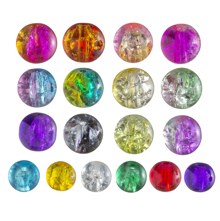 16oz Rainbow Glass Bead Kit for Bracelet Making product image